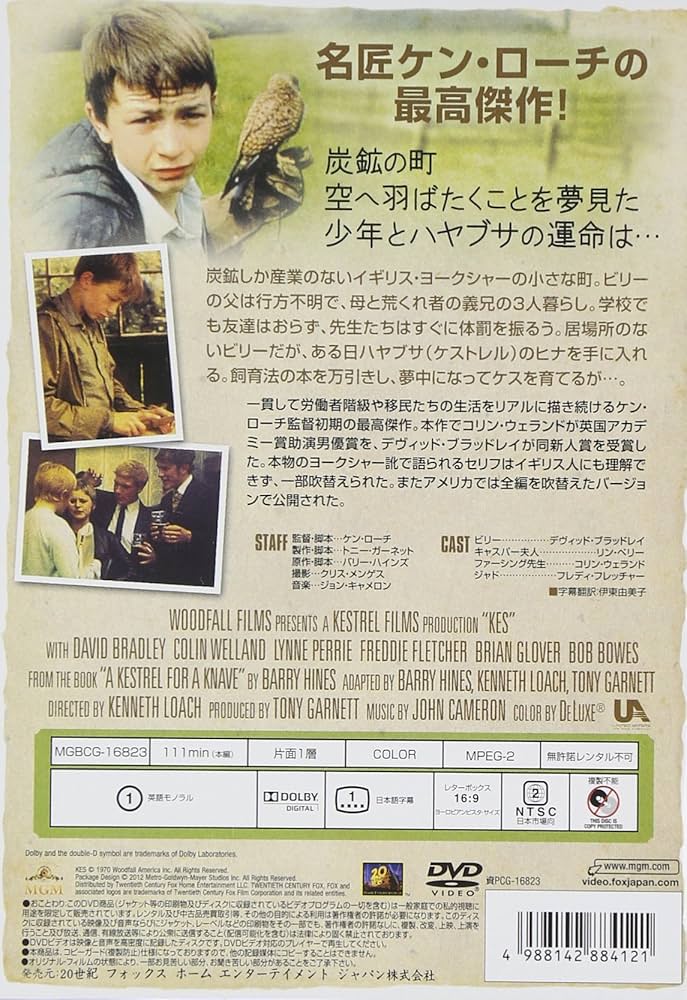 Amazon.co.jp: ケス [DVD] : デヴィッド・ブラッドレイ, リン